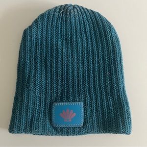 Love Your Melon Disney Ariel Dark Teal Metalic Rose Gold Yarn Beanie